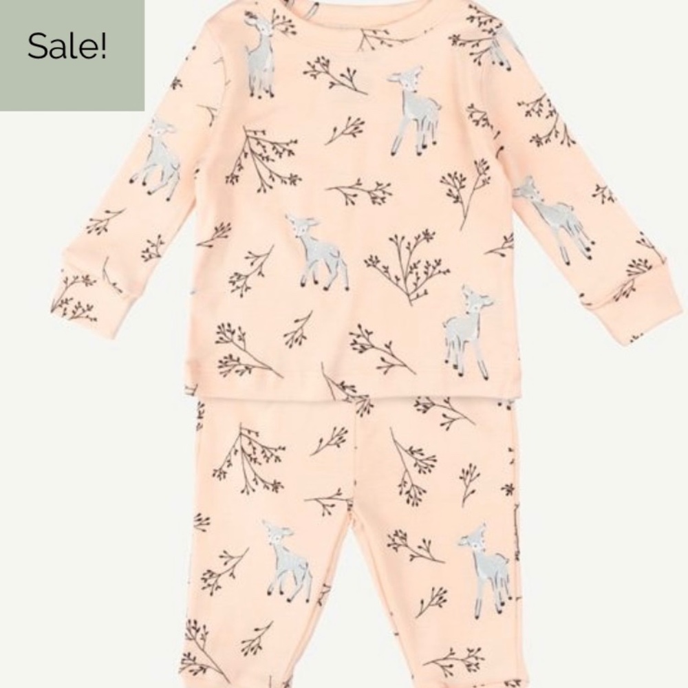 Fawn and fern pajama set